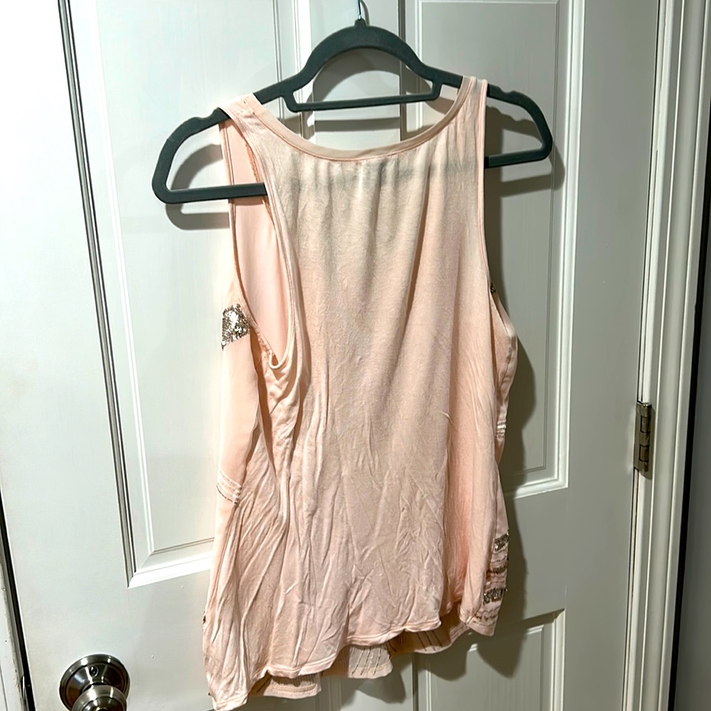 Express Pink Sequin Tank Top - Size S - Picture 2 of 4